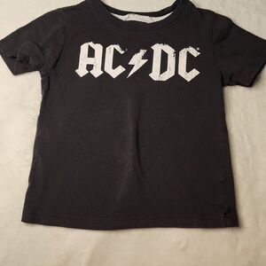 H&M AC/DC Black Tshirt With Graphic Toddler Size 1 1/2-2 Year